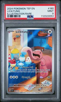 2024 POKEMON TEF EN-TEMPORAL FORCES 180 LICKITUNG ILLUSTRATION RARE PSA 9 - Image 1