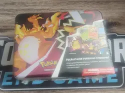 Pokemon TCG Fall 2020 Charizard Collectors Treasure Chest Lunch Box Tin Sealed - Image 1