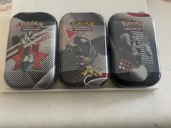 Lot of 3 Pokemon TCG SV10.5 Black Bolt & White Flare Mini Tins Sealed New Free S 196214114173 - Image 1