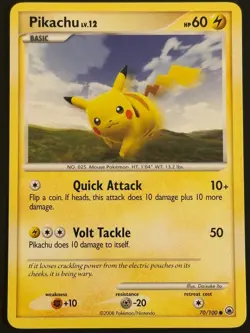 Pokemon TCG Pikachu 70/100 Common Majestic Dawn - HP - Image 1