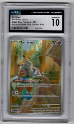 Mimikyu 075 - CGC Gem Mint 10 - Black Star Promos - Paldean Fates ETB - Pokemon - Image 1