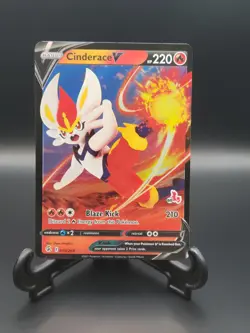 Cinderace V - 043/264 - #043 - Cinderace Stamp - Pokemon Battle Academy 2022 - Image 1