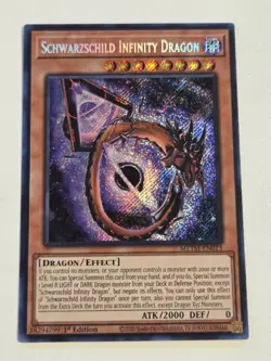 Schwarzschild Infinity Dragon MZTM-EN013 Secret Rare Yugioh Maze of the Master - Image 1
