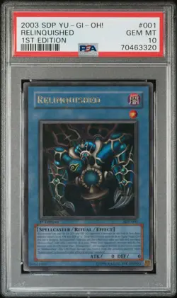 YUGIOH PSA 10 2003 Relinquished SDP-001 Ultra Rare 1st Edition *3320 - Image 1