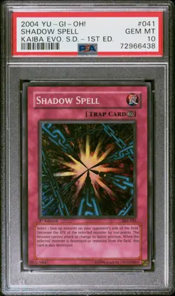 YUGIOH PSA 10 2004 Shadow Spell SKE-041 Super Rare 1st Edition *6438 - Image 1