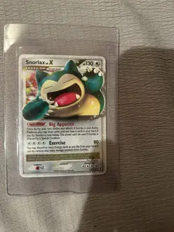Pokemon TCG Snorlax LV.X Rising Rivals Holo Card 111/111 - LP - Image 1
