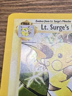 Lt. Surge’s Raichu 11/132 Gym Challenge 1st Edition Holo Pokemon Card 2000. NM - Image 4