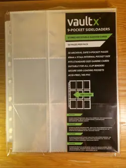 Vault X: 9-Pocket Sideloaders - Clear (50 Pack) Double-Sided A4 Trading Card - Image 1