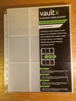 Vault X: 9-Pocket Sideloaders - Clear (50 Pack) Double-Sided A4 Trading Card - Image 1