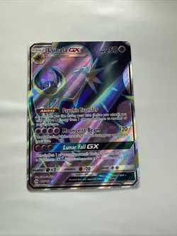 Pokemon Lunala GX (Full Art) - SM Base Set 141/149 - Ultra Rare Card - Near Mint - Image 1