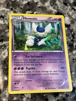 Pokemon TCG Meowstic 43/106 Cracked Ice Holo Rare Card - Image 2