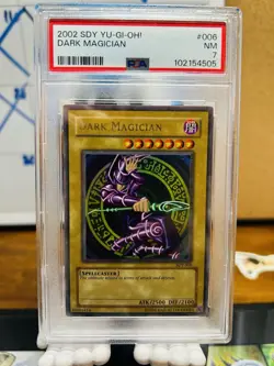 Yu-Gi-Oh 2002 Dark Magician SDY-006 Rare Unlimited Card PSA 7 Graded - Image 1