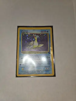 Pokemon TCG Lapras Fossil Holo Unlimited Rare Card 10/62 Vintage - Image 1