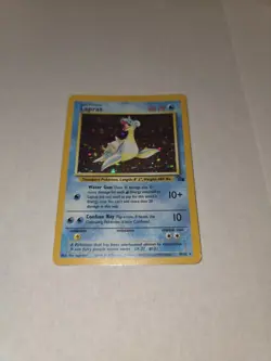 Pokemon TCG Lapras Fossil Holo Unlimited Rare Card 10/62 Vintage - Image 3