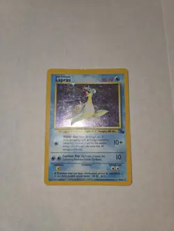 Pokemon TCG Lapras Fossil Holo Unlimited Rare Card 10/62 Vintage - Image 4