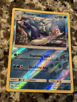 Primarina 41/149 Sun & Moon Base Set Reverse Holo Pokemon Card - Image 2