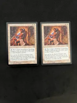 MTG 2X MIRAGE RASHIDA SCALEBANE MAGIC THE GATHERING NM/LP FREE SHIP - Image 1