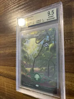 MTG✨FOREST Full Art GALAXY FOIL✨Unfinity BGS 9.5 GEM MINT Land Adam PAQUETTE Art - Image 4