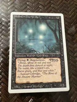 Mtg. Will-O-The-Wisp. Revised. Played. Signed. - Image 1