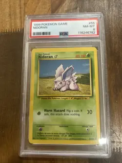 Graded PSA 8 1999 Pokemon Game Nidoran #55 - Image 1