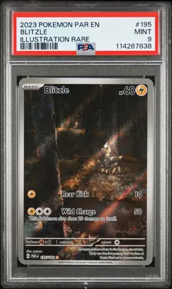 2023 POKEMON PAR EN-PARADOX RIFT ILLUSTRATION RARE #195 BLITZLE PSA 9 - Image 1