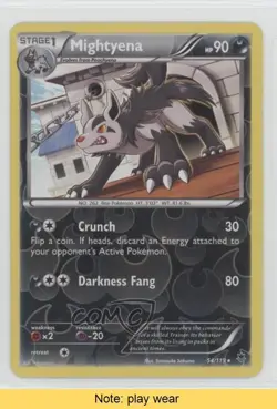 Mightyena Reverse Foil Pokemon XY Phantom Forces #54 READ 0u9 - Image 1