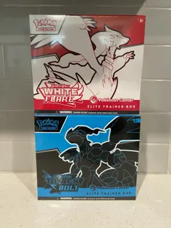Pokemon Center Exclusive ETB Black Bolt and White Flare Bundle BRAND NEW SEALED - Image 1