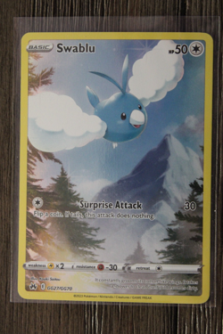 Pokemon TCG Swablu GG27/GG70 Crown Zenith: Galarian Gallery Holo Near Mint - Image 1