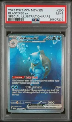 2023 POKEMON MEW EN-151 #200 BLASTOISE ex SPECIAL ILLUSTRATION RARE - PSA 9 - Image 1