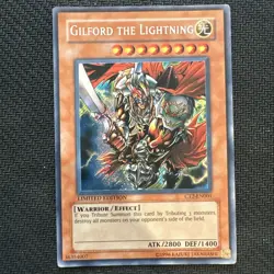 YUGIOH Gilford the Lightning CT2-EN001 Secret Rare LP - Image 1