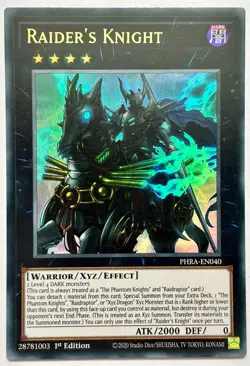 PHRA-EN040 Raider's Knight - Ultra Rare 1st Edition Near Mint YuGiOh Card - Image 1