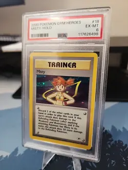 Pokemon Misty Card Gym Heroes Holo Rare Trainer Set 18/132 Unlimited - Image 2