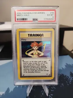 Pokemon Misty Card Gym Heroes Holo Rare Trainer Set 18/132 Unlimited - Image 3