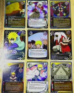 Jiraiya & Minato Namikaze Naruto Ccg 9 Card Lot (7 Foils) - Image 1