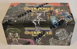 1996 DC Overpower Card Game Starter Decks Factory Sealed Box 12 Decks Fleer NOS - Image 1