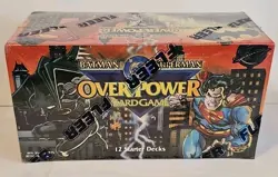 1996 DC Overpower Card Game Starter Decks Factory Sealed Box 12 Decks Fleer NOS - Image 3