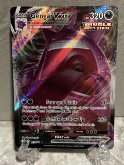 Pokemon TCG Gengar VMAX 157/264 Swsh08: Fusion Strike Holo Card Mint Condition - Image 1