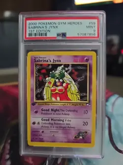 SABRINA'S JYNX 1st Edition POKEMON Gym Heroes 2000 Trading Card 59/132 TCG - Image 1