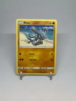 Pokemon TCG Riolu 70/147 SM Burning Shadows Regular Common Card EN-LP 2017 - Image 1