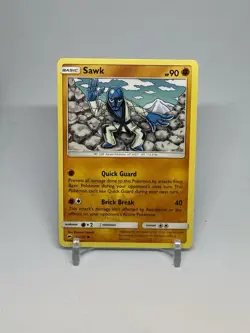 Pokemon TCG Sawk 72/147 SM Burning Shadows Regular Common Card EN-LP 2017 - Image 1