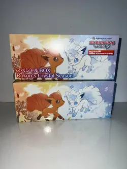 Pokemon Center Trading Card Game Opened Vulpix Box Rokon’s Crystal Season - Image 1