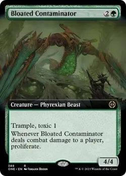 MTG English Bloated Contaminator (Extended Art) NM Normal - Image 1