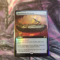 Thrumming Hivepool Borderless FOIL 0356 EOE NM MTG Pack Fresh - Image 1