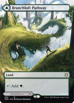 1x MTG Branchloft Pathway NM Zendikar Rising Borderless - Image 1