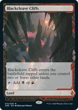1x MTG Blackcleave Cliffs NM Zendikar Rising Expeditions Non-Foil - Image 1