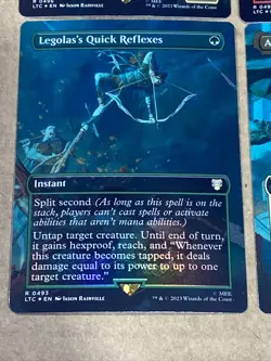 MTG Lord of the Rings, Borderless 6 Cards Legolas’s Quick Reflexes, Aragorn Etc - Image 2