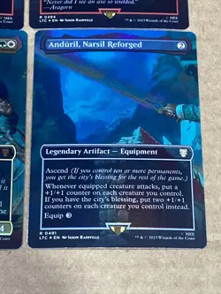 MTG Lord of the Rings, Borderless 6 Cards Legolas’s Quick Reflexes, Aragorn Etc - Image 4