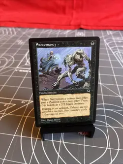 Vintage 1997 MTG Tempest Sarcomancy Card NM - Image 1