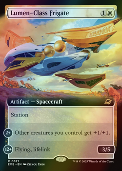 MTG Lumen-Class Frigate Extended Art Full Art Foil ** Edge of Eternities ** En - Image 1