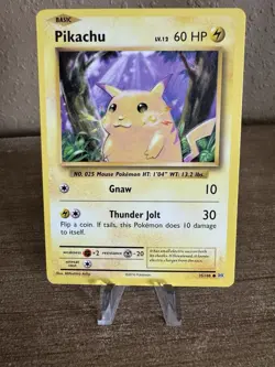 2016 Pikachu 35/108 Non-Holo Pokemon Card Basic Yellow Cheek - Image 1